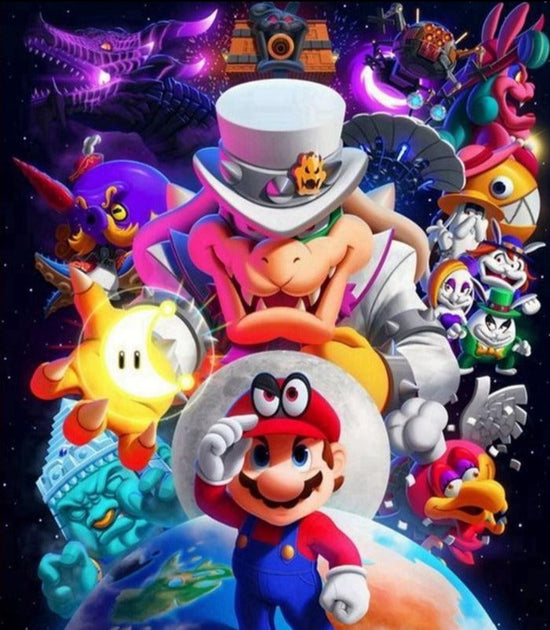 Super Mario - 5D Diamond Painting - DiamondByNumbers - Diamond Painting art