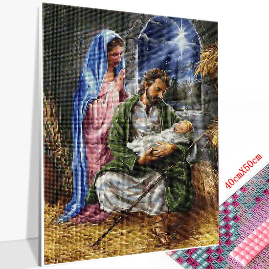 Birth Of Jesus Christ - Religious Diamond Painting, Full Square/Round 5D  Diamonds