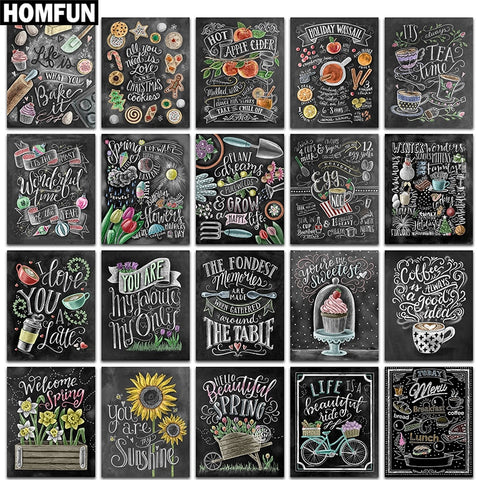 5D Diamond Painting Welcome Home Chalk Board Kit