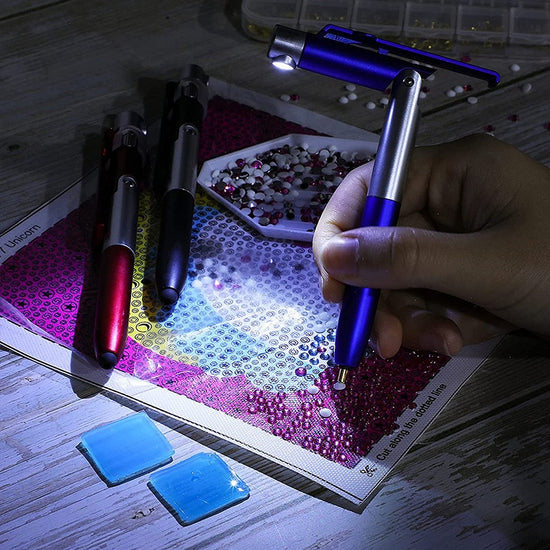 Foldable Diamond Painting Pen with LED Lighting– Diamond Paintings Store