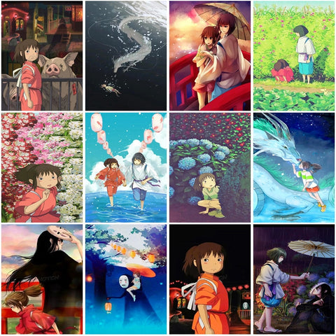 Japanese Anime Diamond Painting, Night Scenes 12 Designs– Diamond Paintings  Store