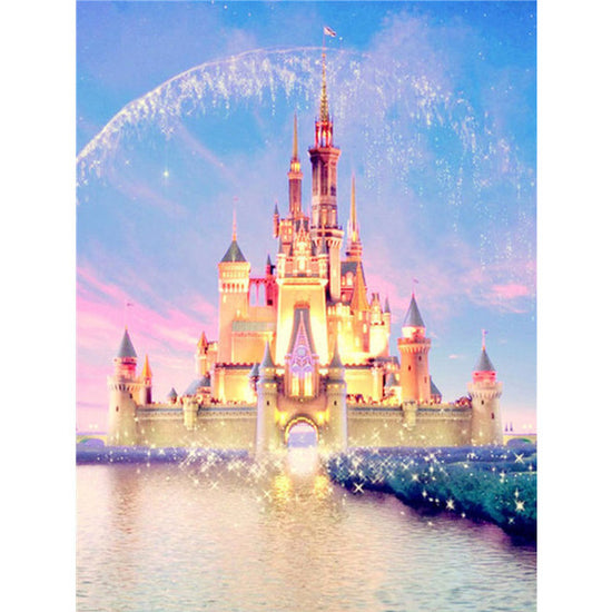 Diamond Painting DIY Kit, Florida Disney Castle, DIY Paint by Numbers Kit  for Adults Kids Beginners, Numbered Canvas Painting Set, Rhinestone
