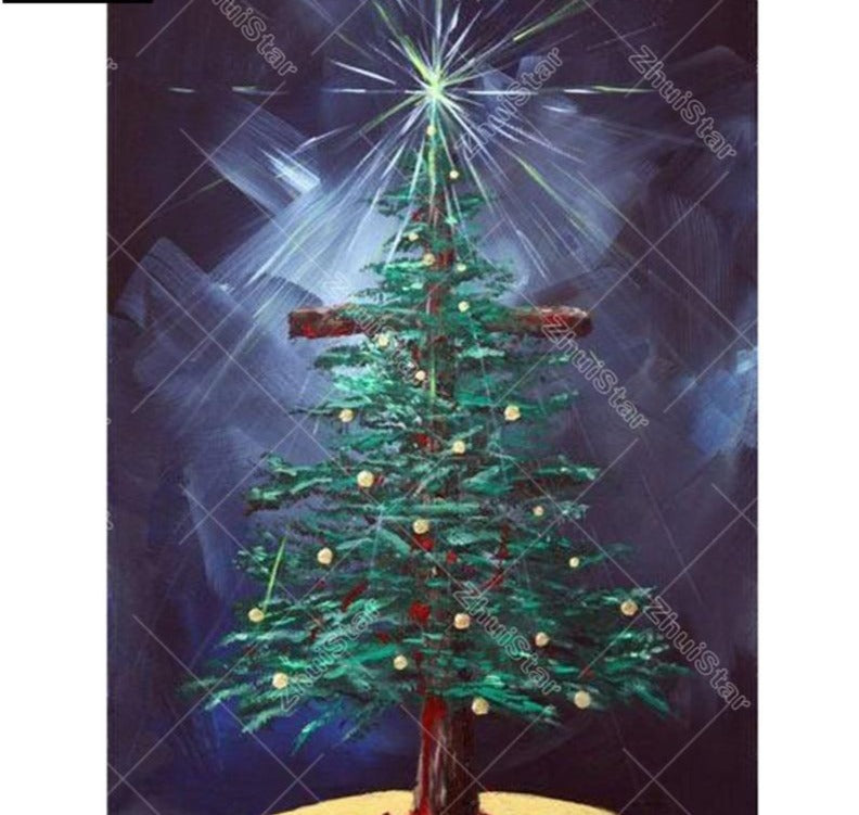DVWIVGY Golden Christmas Tree Christmas Diamond Painting Kits, Full Round  Drill Christmas Diamond Art Kits Christmas Home Decor 12x16 Inches