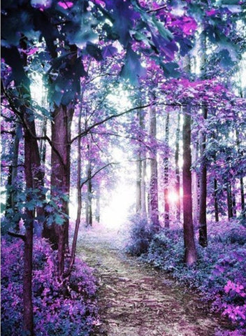 New Arrival, Pathway Through Purple Trees, Crystal Diamond