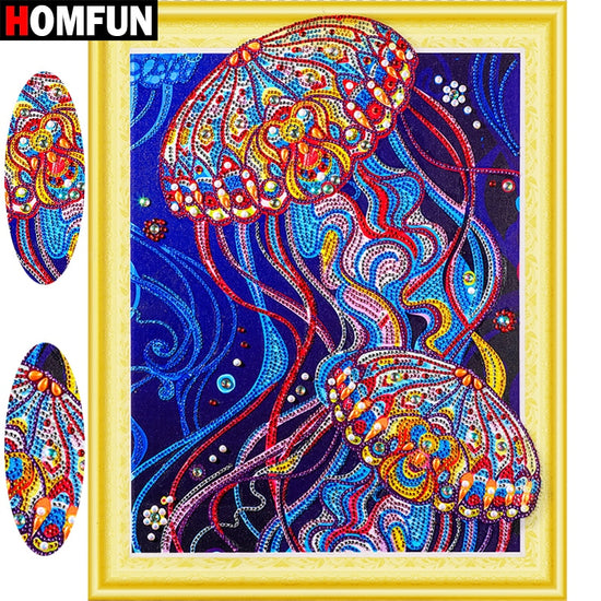 Colorful Jellyfish With Special Shape Diamonds  Animal Diamond Painti– Diamond  Paintings Store