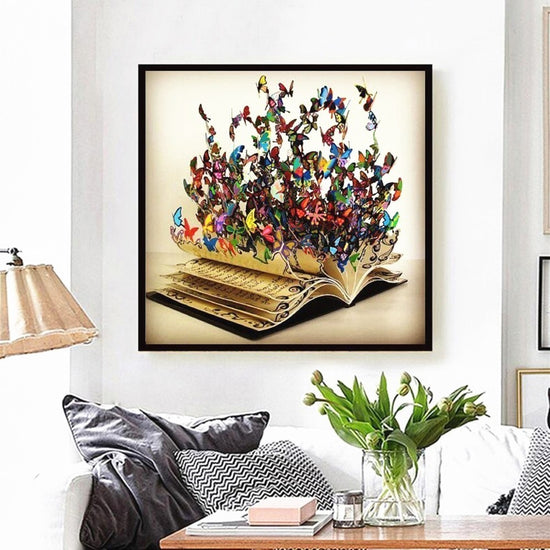 NEW 5D Diamond Painting, Full Square - Art Book of Butterflies