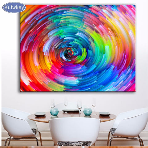 Spiral Mandala Abstract Diamond Painting Kit, Colorful Round/Square Dr–  Diamond Paintings Store