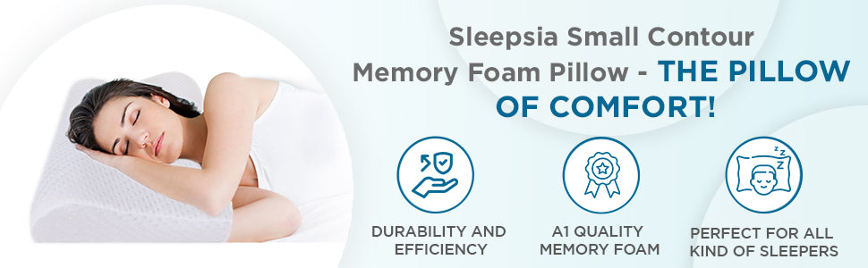 Sleepsia Small Contour Memory Foam Pillow