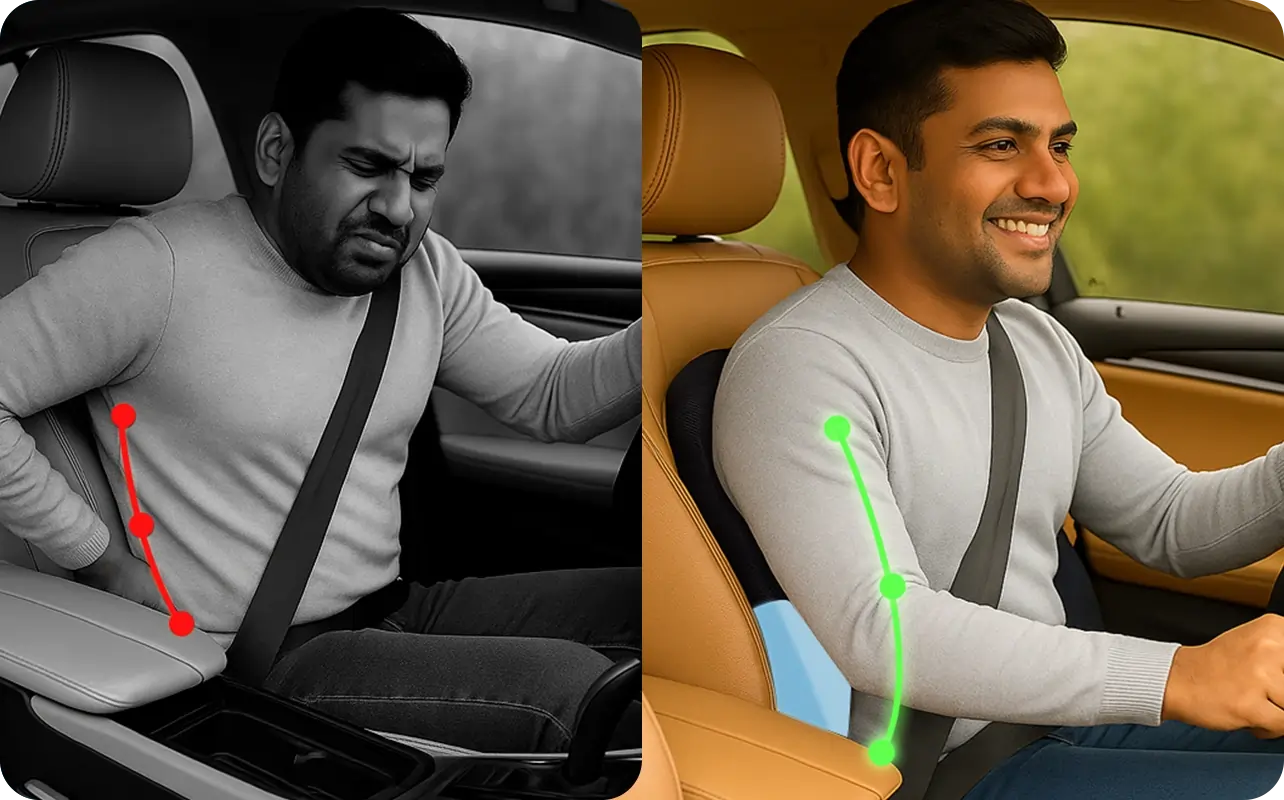 Lumbar Support Pillow with Cooling Gel