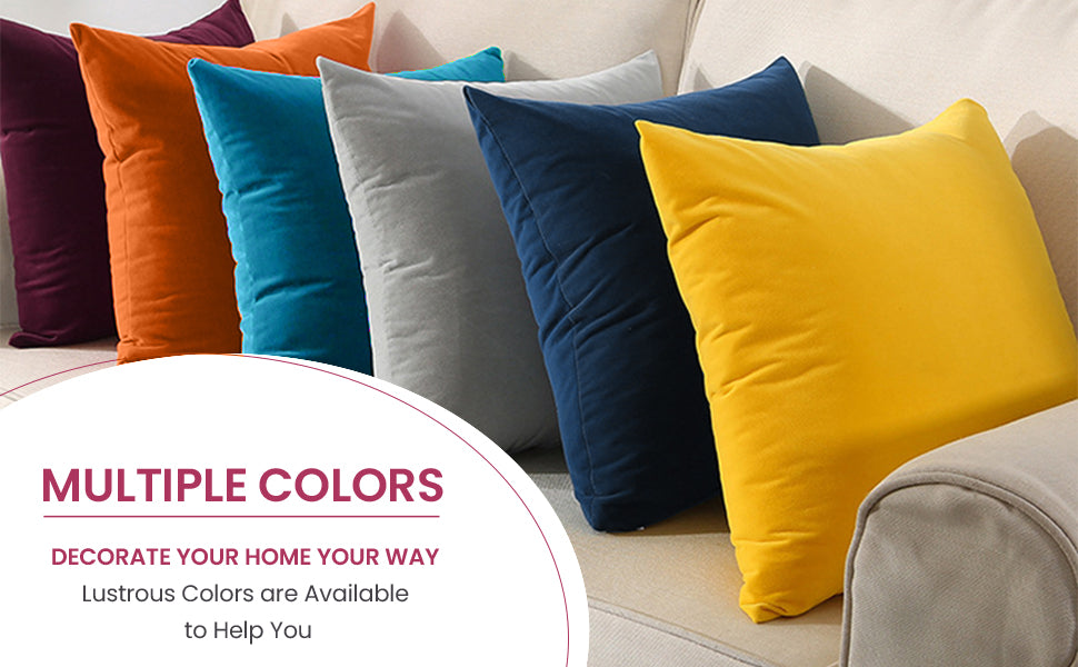 Throw Pillow Covers with Multiple Colors