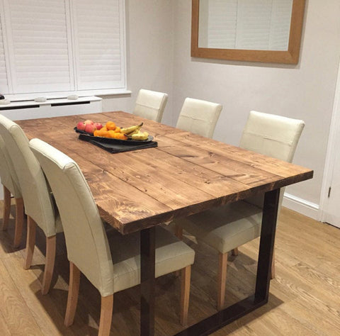 Reclaimed wood dining table