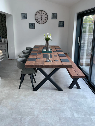 Industrial style dining table