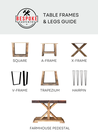 Table frames and legs guide