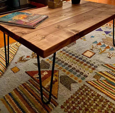 Wooden coffee shop table