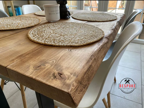 live edge rustic dining table