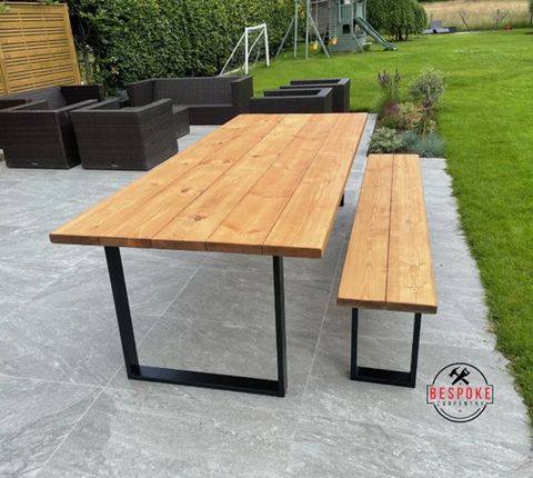 recalimed wood outdoor table