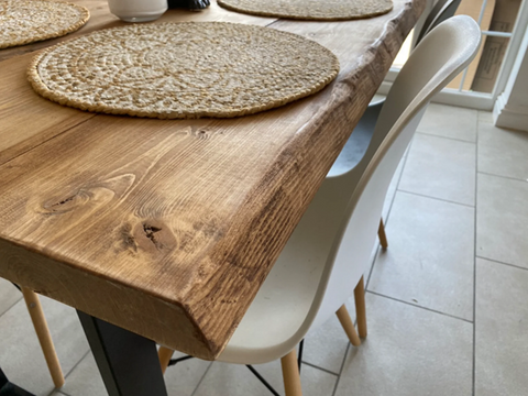 Reclaimed wood pub table