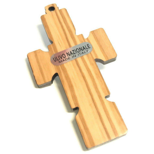 Pnellth Olive Wood Pocket Cross Smooth Texture Pocket-sized Stress Relief  Spiritual Companion Cross My Heart Encouragement Gift Wooden Cross Across