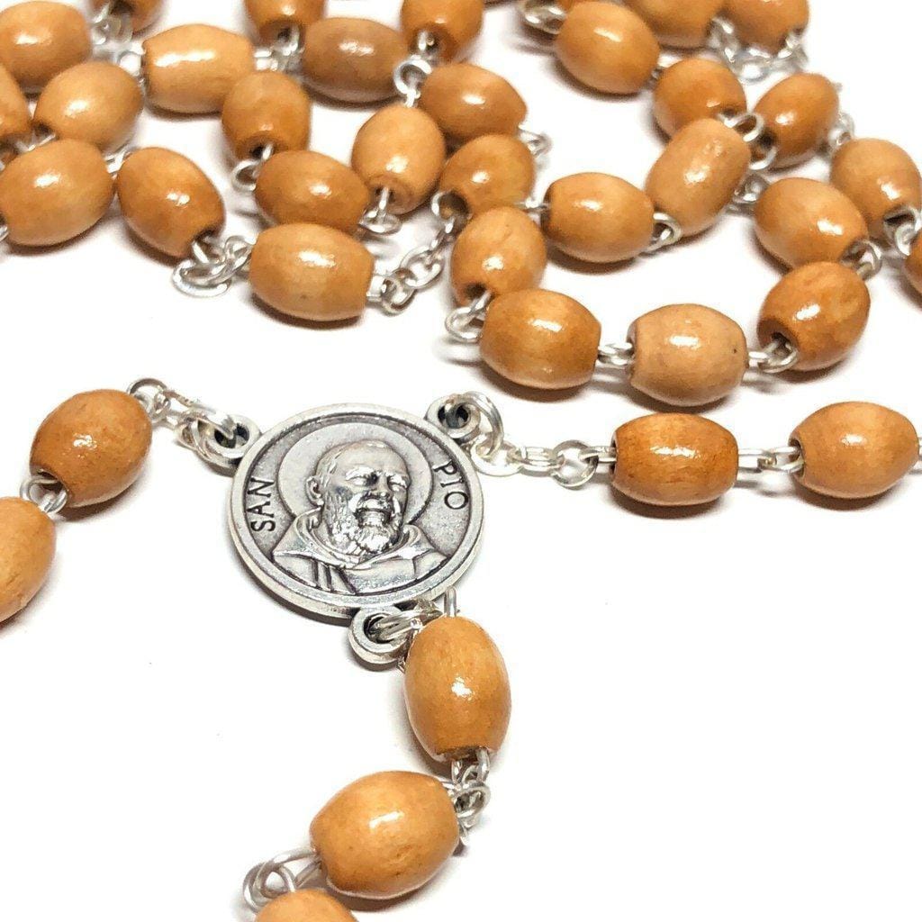 San Padre Pio - Prayer Rosary Blessed By Pope With Relic - St. Father Pio-Catholically