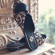 cheetah print mules