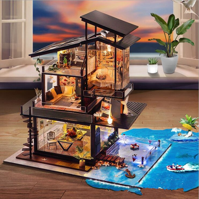 doll house with pool