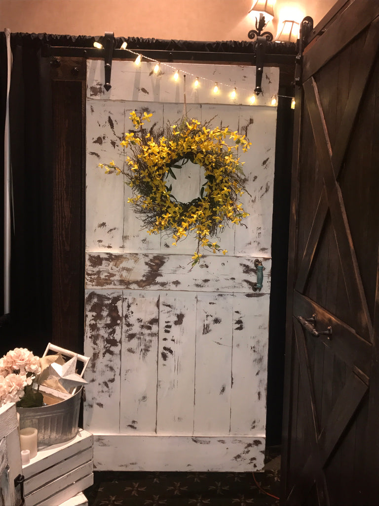 Vintage Painted Custom Barn Solid Wood Sliding Barn Door My Old