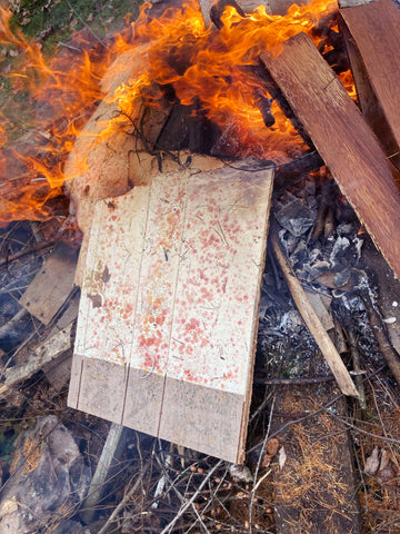 fire pit at Costume de bain shower curtains