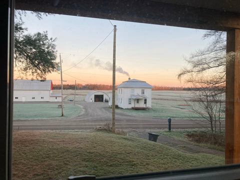 Morning sunrise in the country side by shower curtains company Costume de bain