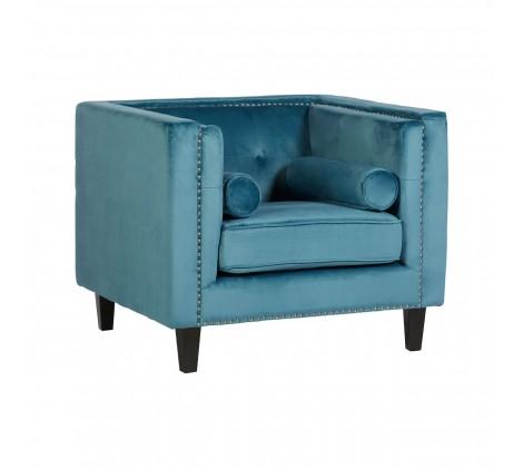 pier one blue velvet chair