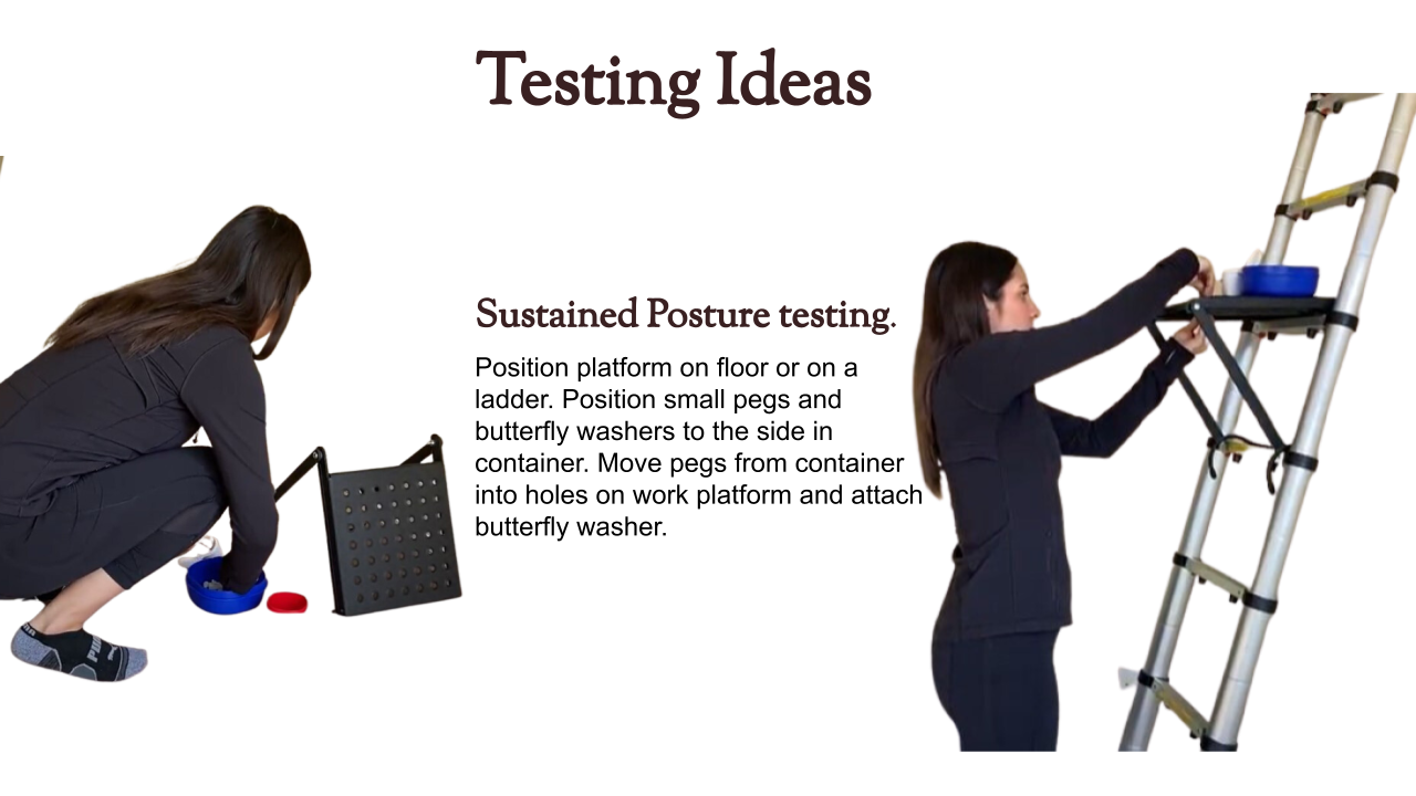 Work platform testing ideas