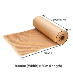 300mm*30m Honeycomb Wrap Brown Kraft Paper Roll Cushion Eco Friendly Protective Wrapping