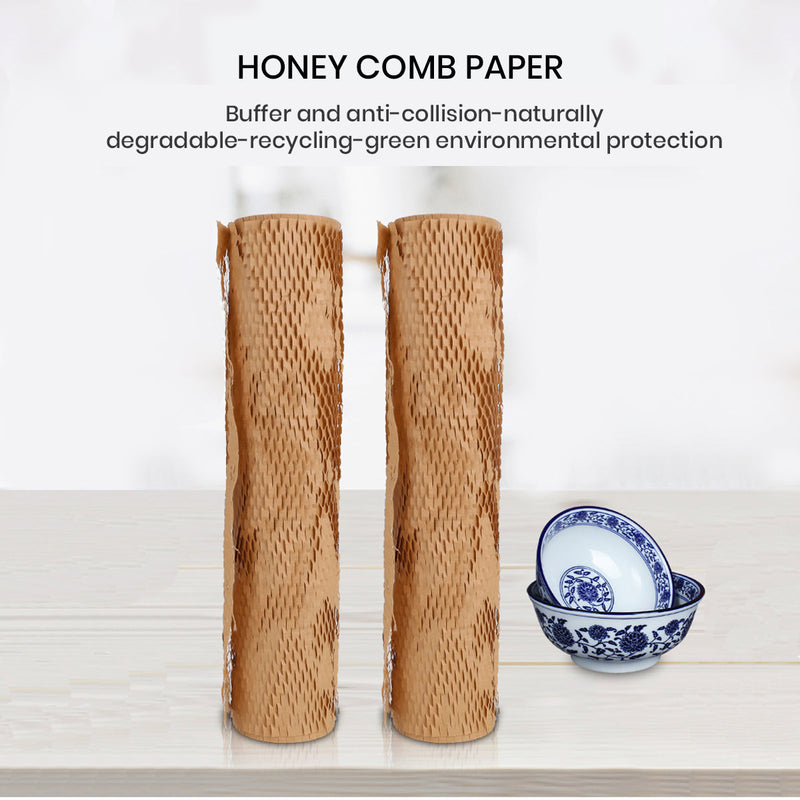 300mm*30m Honeycomb Wrap Brown Kraft Paper Roll Cushion Eco Friendly Protective Wrapping
