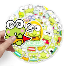 Load image into Gallery viewer, about:5.5-8.5cm waterproof frog 53pcs not repeated keroppi waterproof stickers
