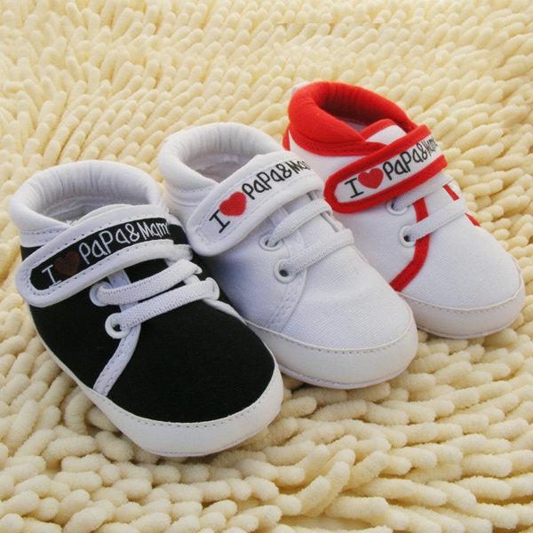 I Love Papa Mama Baby Shoes – thelovevalley