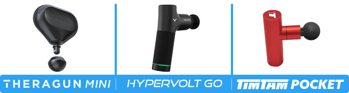 Theragun Mini vs Hypervolt Go vs TimTam Pocketmassager