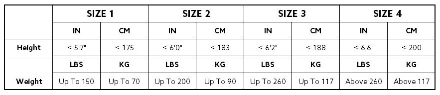 Aquilo Sports Recovery Pants Size Chart