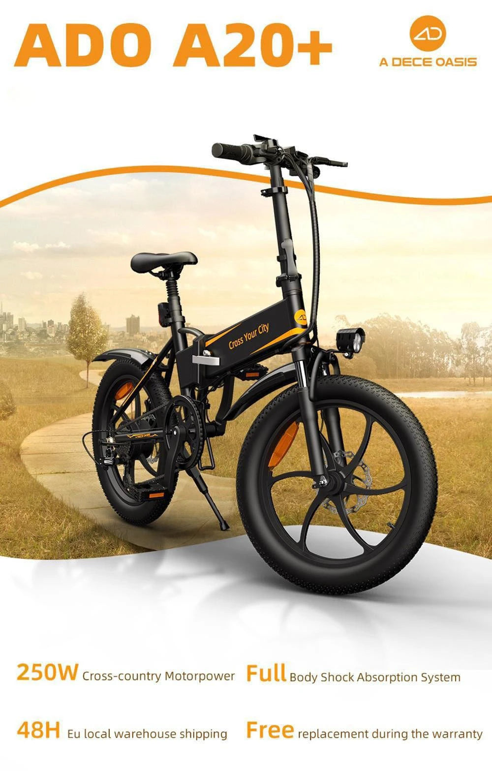 ADO A20+ Folding Electric Bike