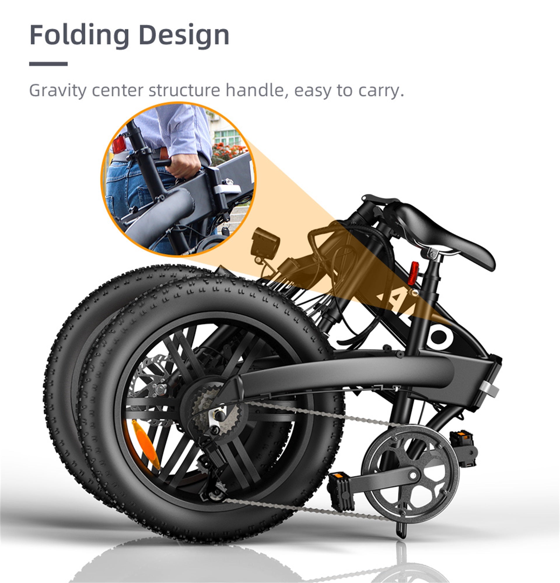 ADO A20F+ Fat Tyre Folding Electric Bike