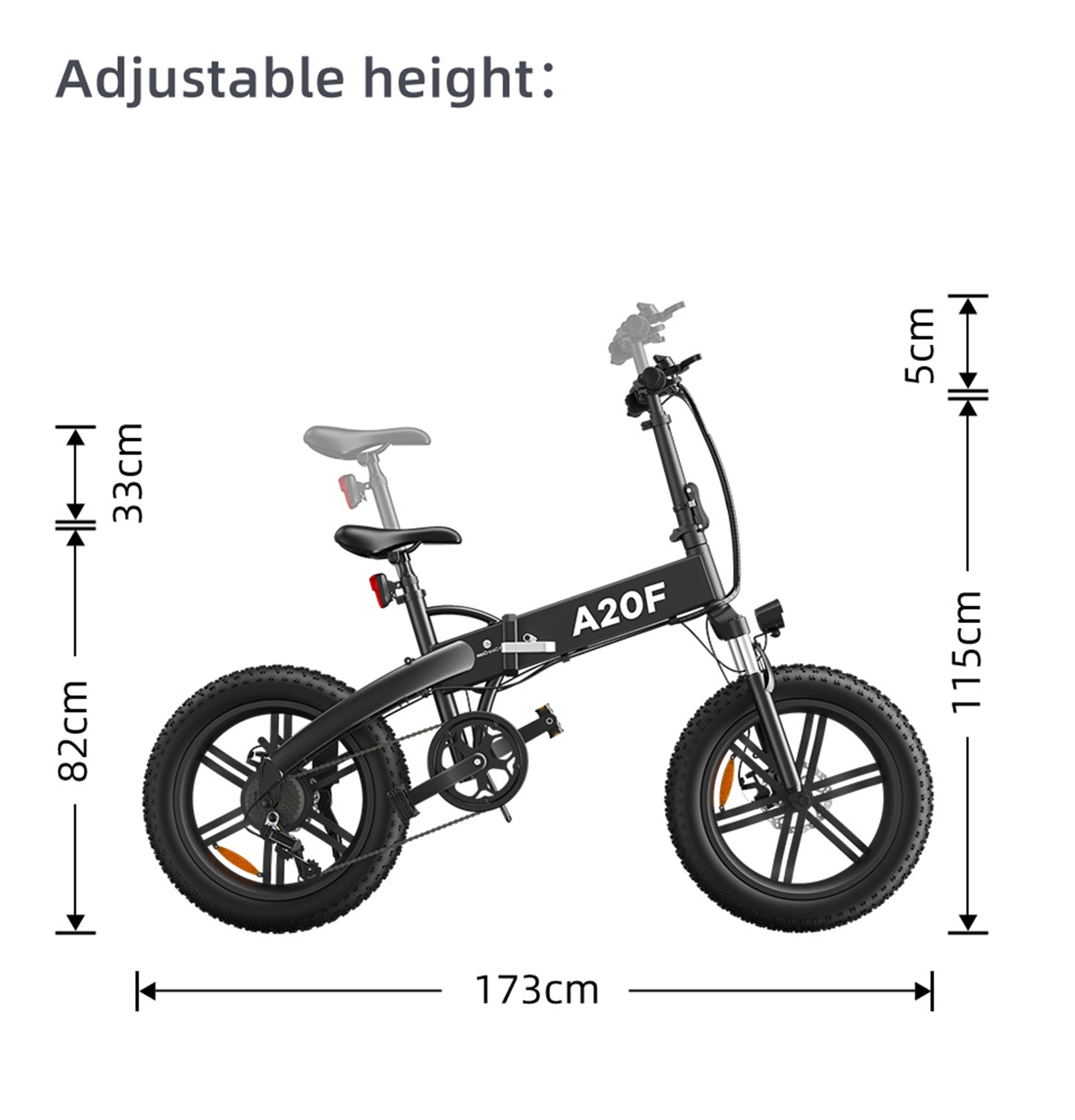 ADO A20F+ Fat Tyre Folding Electric Bike