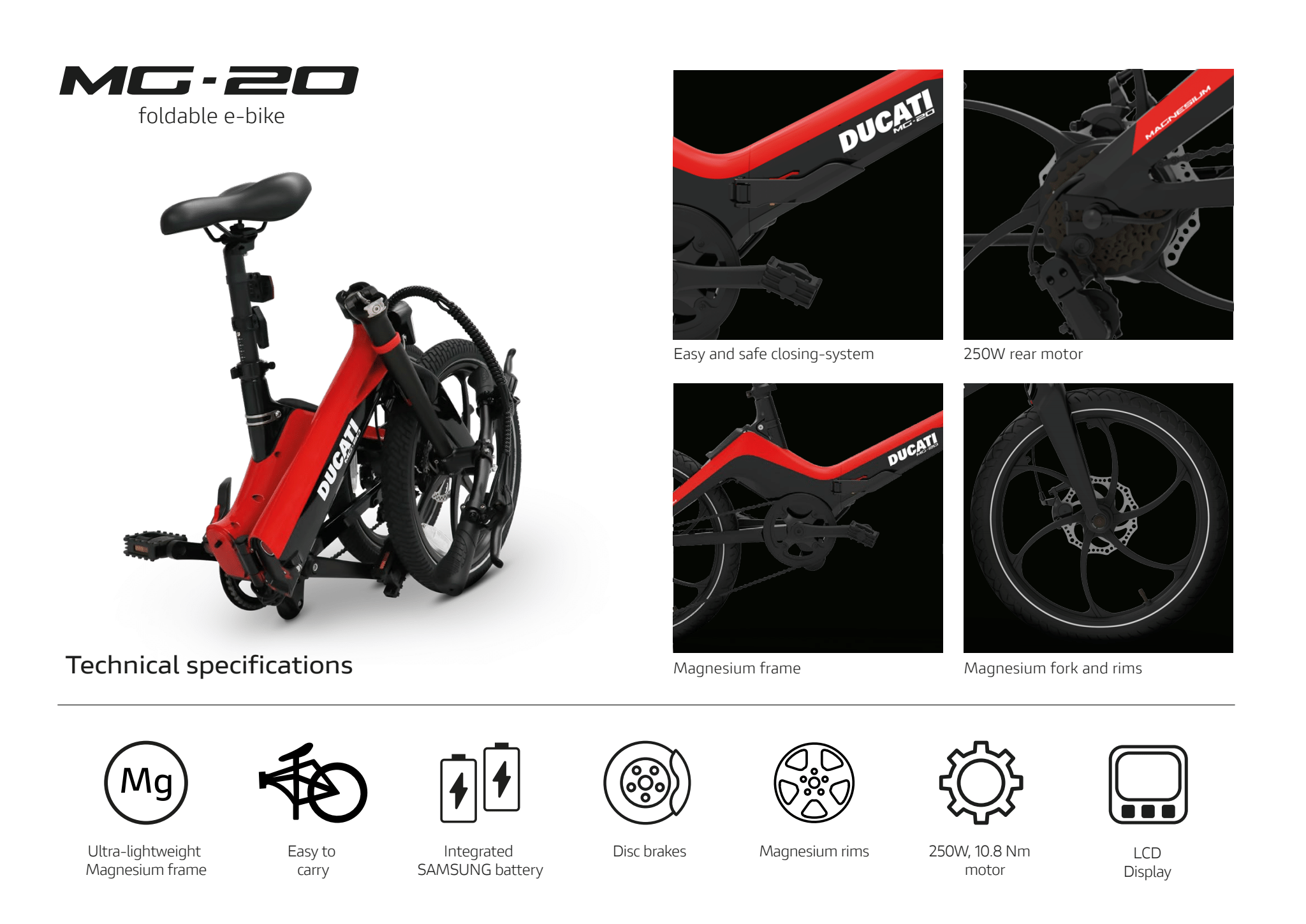 DUCATI MG-20 Electric Folding Bike