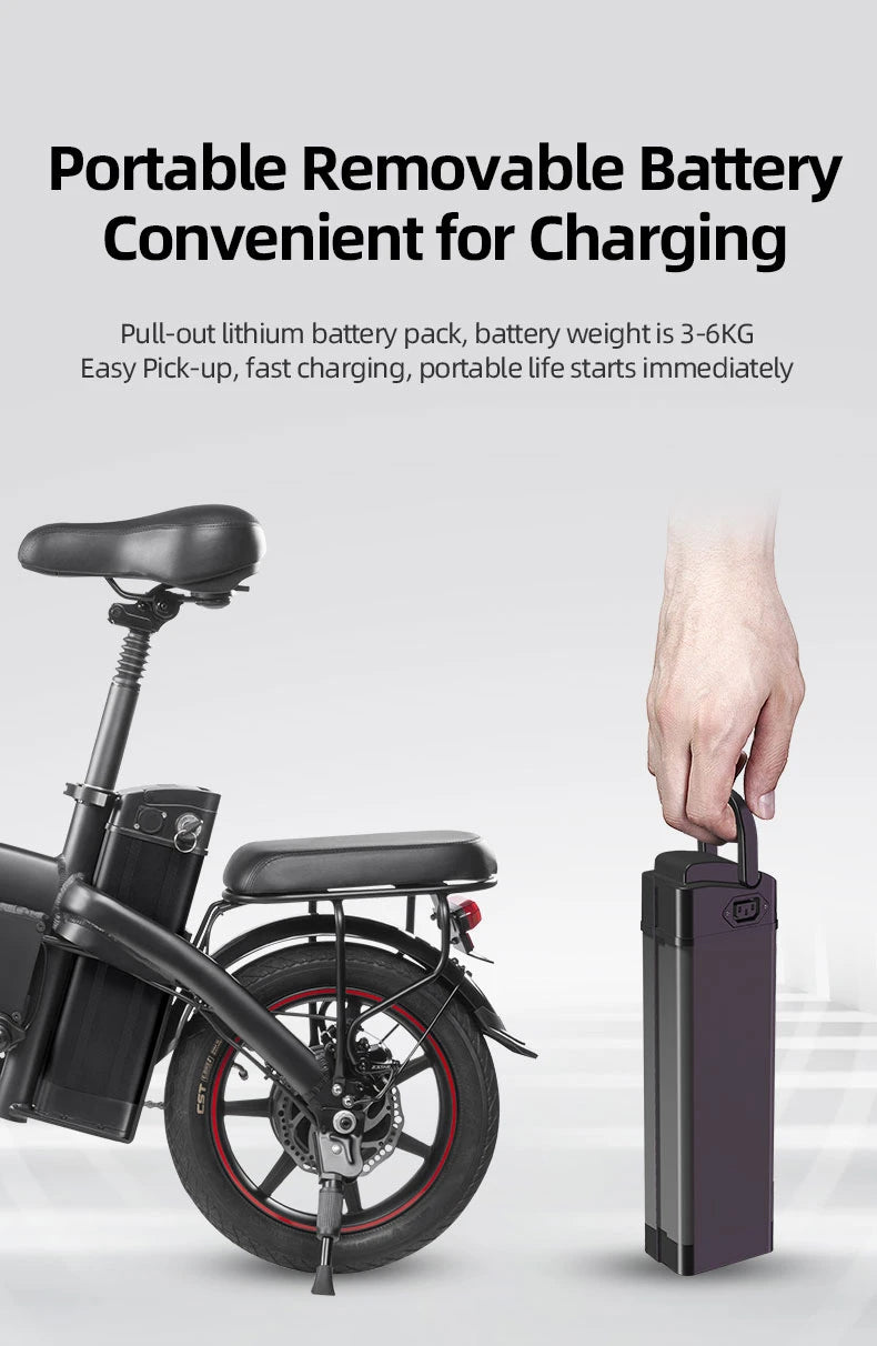 DYU A5 14-inch Foldable Electric Bike - Removable Bttery