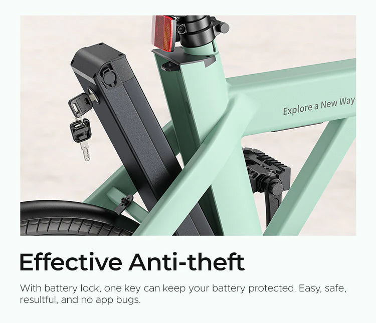 ENGWE P20 Folding E-Bike with Anti-Teft Battery Lock