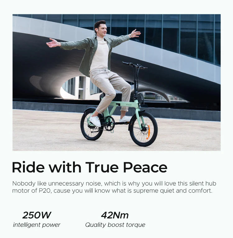 ENGWE P20 Folding E-Bike with Quiet 250W Motor and Torque Sensor