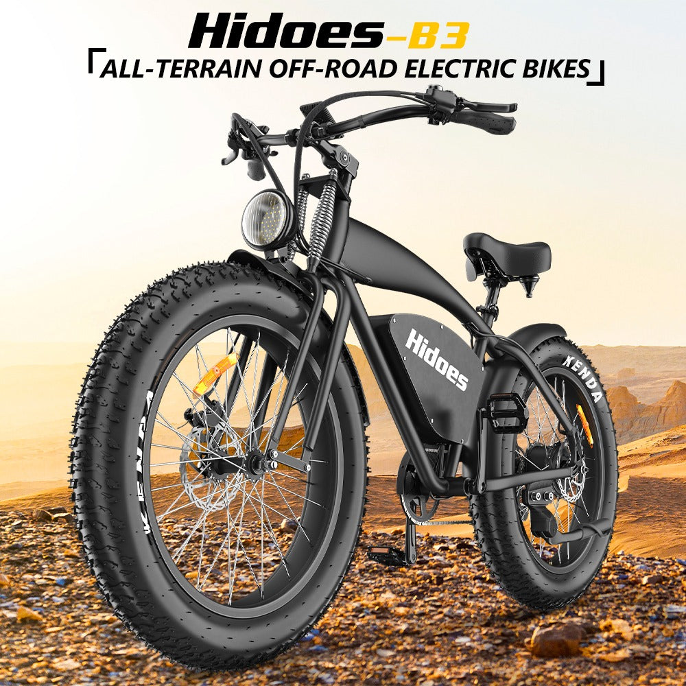 Hidoes® B3 -1200W Retro Vintage Fat Tyre Electric Bike