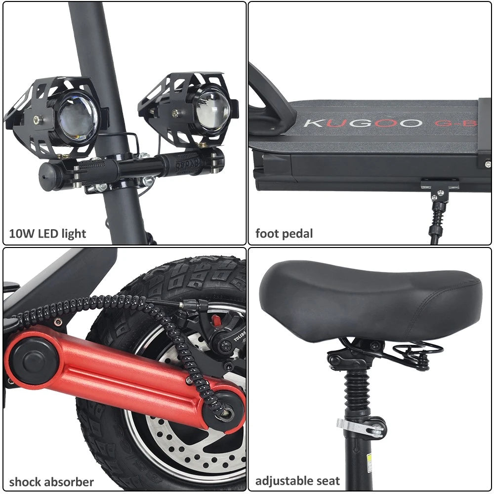 KUGOO G-Booster Folding Electric Scooter 10 Inch Tires 2*800W Dual Motor