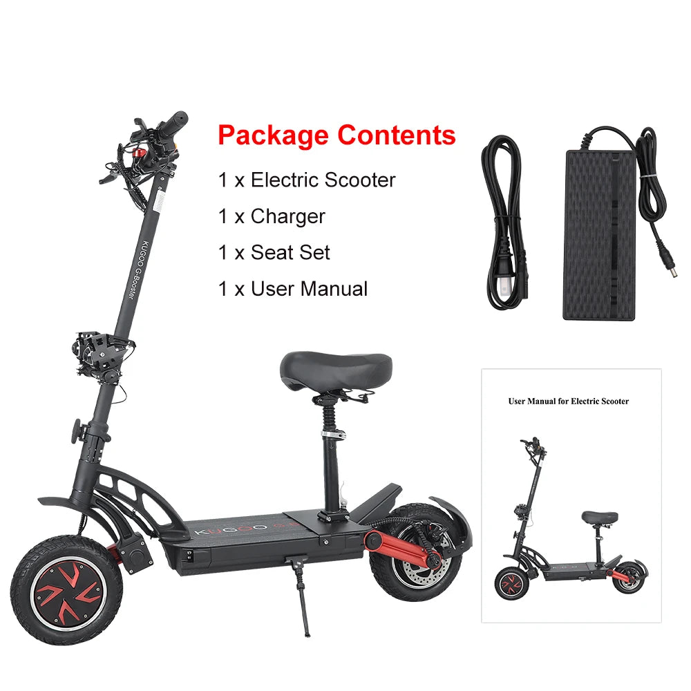 KUGOO G-Booster Folding Electric Scooter 10 Inch Tires 2*800W Dual Motor