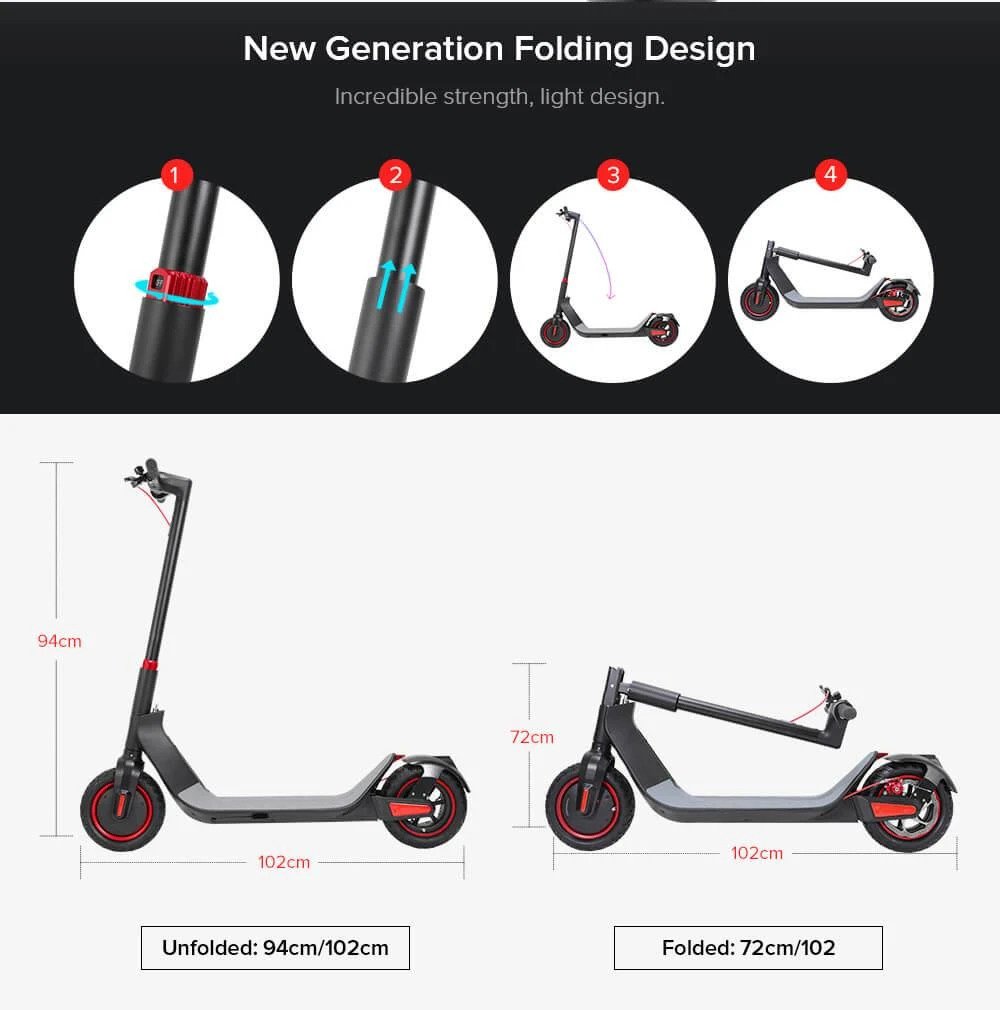 KUGOO G-MAX 500W 10-Inch Wheels Electric Scooter