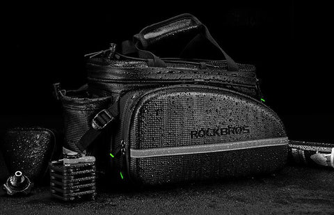 ROCKBROS Waterproof Rack Top Bag With Fold Out Pannier Pockets
