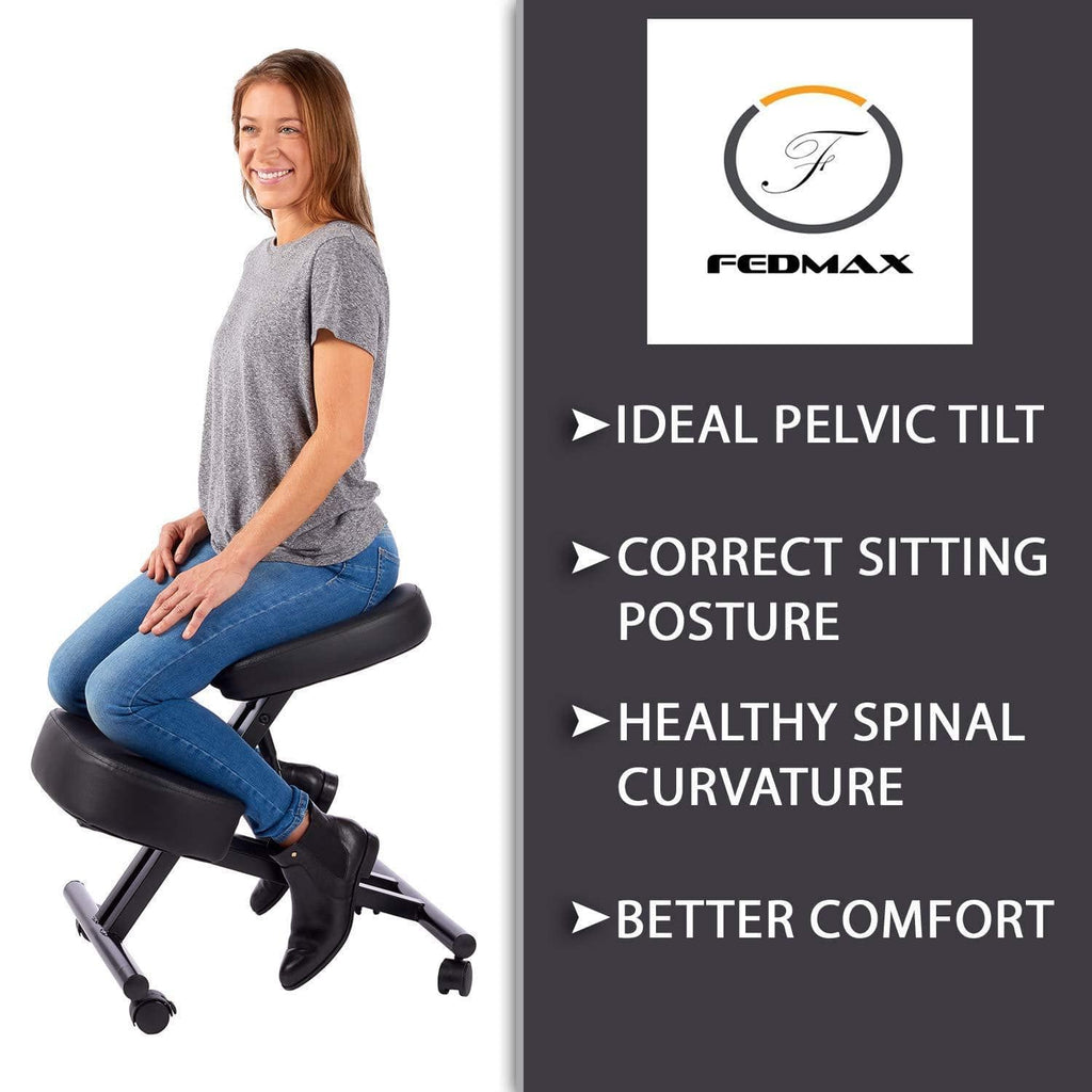 Kneeling Posture Correcting Chair With Orthopedic Back Pain Seat