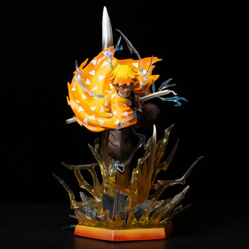 32cm Demon Slayer Kimetsu no Yaiba Agatsuma Zenitsu A Thunderbolt Flash Light Action Figure